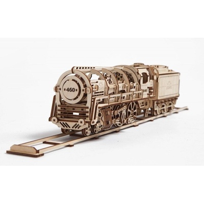 Ugears 3D puzzle Parní lokomotiva s vagónem 443 ks