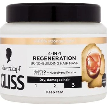 Schwarzkopf Gliss Regeneration 4-in-1 Hair Mask регенерираща маска за суха и изтощена коса 400 ml за жени