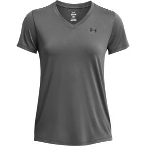 Under Armour Tech V-Neck Short Sleeve Womens - Carbon Heather