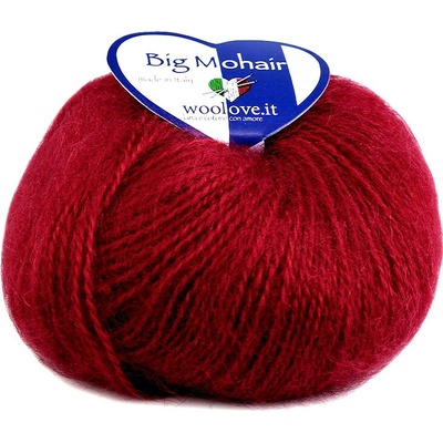 Pletací příze Big Mohair 25 g Varianta: 5 (16) červená karmínová, Balení: 1 ks 42299/80186/191853