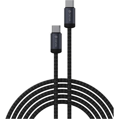 Devia EC646 USB-C - USB-C PD, 60W, 3A, 1m, černý