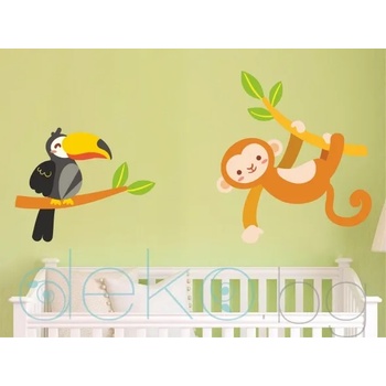 Image 1 of Маймунка и екзотична птица (1535)