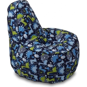 Pufrelax Пуф стол 200л. , OK Junior, Водоустойчив, Перящ се калъф, принт, My Little Dinosaur (PUF-G-OKJ-PEX-MLD)