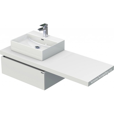 Intedoor Desk New koupelnový nábytek 1305 mm s umyvadlem na desku, DE 54 130 L STORM 1Z A3686 Černá MAT