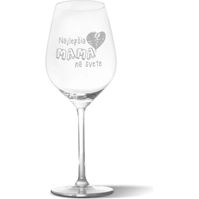 Sablio Pohár na víno Najlepšia mama na svete 490 ml