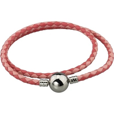 Linda's Jewelry Kožený Dvojitý Růžový Chirurgická ocel INR088