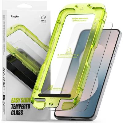 Ringke easy slide 2-брой комплект прозрачно защитено закалено стъкло за galaxy s25 fe (8800293859680)