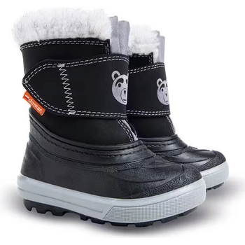Demar bear 1507c / Детски снежни ботуши с овча вълна - черно/сиви 20-21 (1507c/20-21)