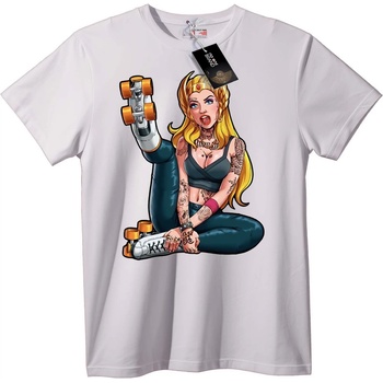 NOONEBRAND Тениска скейт кралица с роботични крайници - 7XL, Black