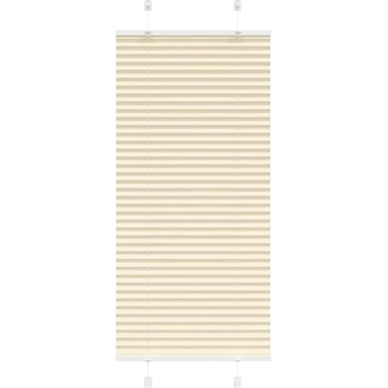 vidaXL Плисирана щора Cream 65x150 cm Ширина на плата 64, 4 cm (4015289)