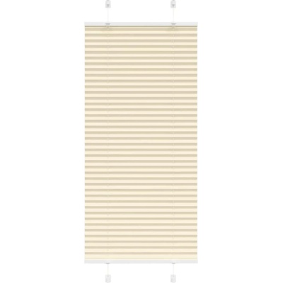 vidaXL Плисирана щора Cream 65x150 cm Ширина на плата 64, 4 cm (4015289)