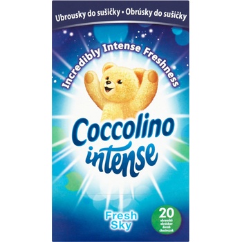 Coccolino Intense Fresh Sky vonné ubrousky do sušičky 20 ks