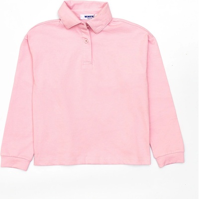 Winkiki kids Wear dívčí polo s dlouhým rukávem růžová