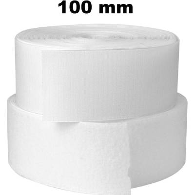 Pásek na suchý zip našívací Háček a Smyčka set bílý 100 mm x 25 bm
