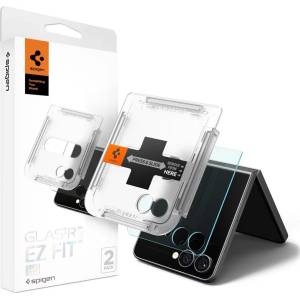 Spigen Glass tR EZ Fit HD 2 броя, прозрачен - Samsung Galaxy Z Flip 7 (AGL09585)