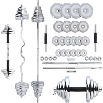 HMS STC55 Činkový set v kufru chrom 55 kg