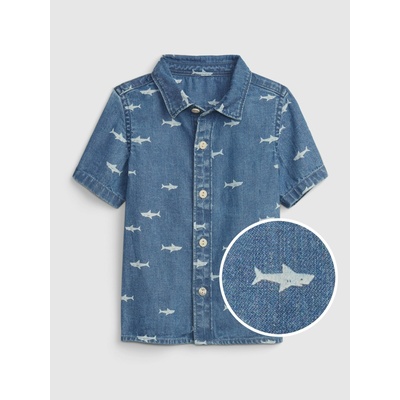 GAP Бебешка дънкова риза с акула GAP GAP | Sin | Момчешки | 92