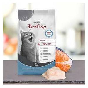 PLATINUM Пълноценна суха храна за котки Platinum MeatCrisp Adult Fish с 82% Прясна риба