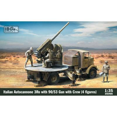 IBG Italian Autocannone 3Ro with 90/53 Gun and Crew 4 figures 1:35