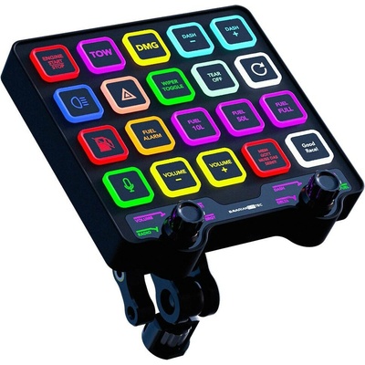 BavarianSimTec ControlCenter - Button Box s USB Hubem a MagicArm
