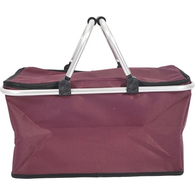 M.A.T. GROUP košík nákupní skládací TERMO 46x27x23cm Al+polyester ČRV