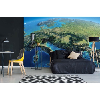 DIMEX ART s. r. o Самозалепваща се флизелинова фототапета 3d карта на европа 375 x 250 см