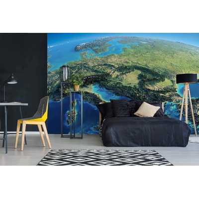 DIMEX ART Самозалепваща се флизелинова фототапета 3d карта на европа 375 x 250 см