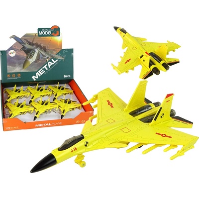 LEAN Toys Žluté stíhací letadlo s třecím pohonem 1:72