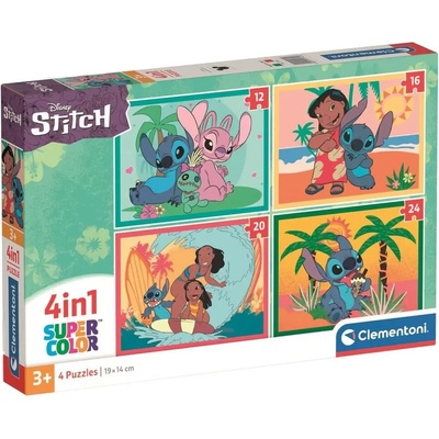 Clementoni - Puzzle 4v1 Stitch - 1 - 39 piese