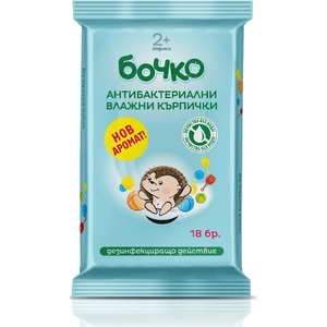 Бочко Антибактериални мокри кърпички Бочко - 18 броя (3800002310384) - ozone