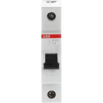 ABB АВТ. ПРЕДПАЗИТЕЛ SH201-C4 4A 1P 6kA curve C (M518002)