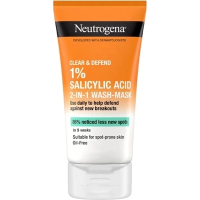 Neutrogena Clear & Defend Почистваща маска със салицилова киселина, 150 ml