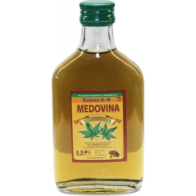 Včelařství M+M medovina dezertní konopná 0,2 l