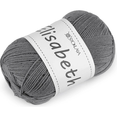 Pletací vlněná příze Elisabeth 100 g Varianta: 3 šedá, Balení: 1 ks 59246/152008/273780