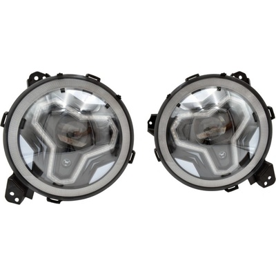 Súprava 9" LED svetlometov, Čierna, Jeep Wrangler JL, Jeep Gladiator JT, Y-serie