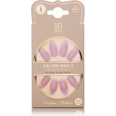 SOSU Cosmetics Salon Nails umelé nechty odtieň Frenchie 24 ks