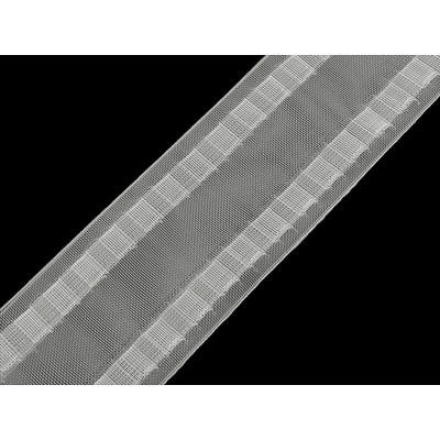 Záclonovka šíře 80 mm s poutky na kovové háčky Varianta: transparent, Balení: 1 m – Zboží Dáma