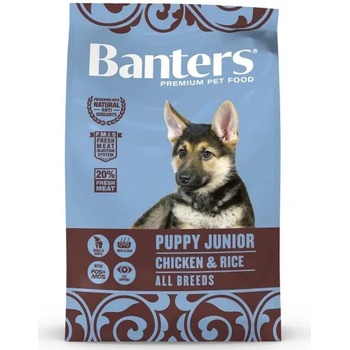 VISAN BANTERS Dog Puppy Junior Chicken & Rice All Breeds - Храна за подрастващи кученца от всички породи до 1 година, с пиле и ориз - Испания 15 кг