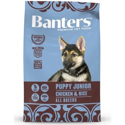 VISAN BANTERS Dog Puppy Junior Chicken & Rice All Breeds - Храна за подрастващи кученца от всички породи до 1 година, с пиле и ориз - Испания 15 кг