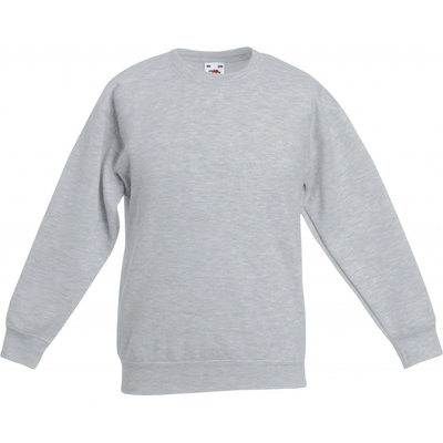 Fruit of the Loom dětská mikina F.O.L. Classic Kids Set-In Sweat světle šedý melír