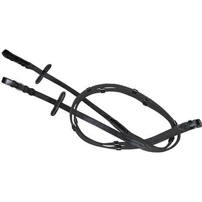 Covalliero Otěže anglické plátěné černé černé – Zboží Dáma