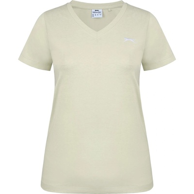 Slazenger Дамска тениска Slazenger Ladies V Neck Tee Shirt - Pastel Yellow