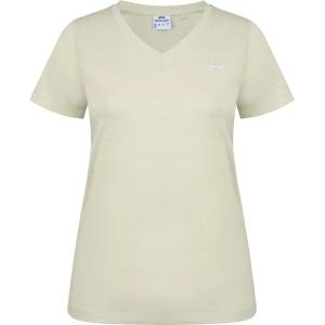 Slazenger Дамска тениска Slazenger Ladies V Neck Tee Shirt - Pastel Yellow