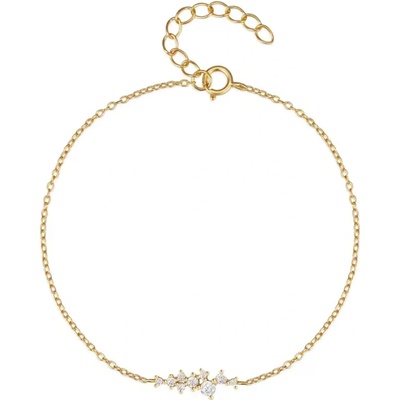 Olivie stříbrný něžný náramek GOLD 8713
