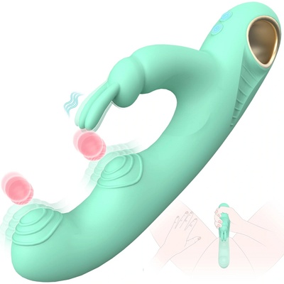 SuperLove Dual Tapping Rabbit G-Spot Vibrator Green