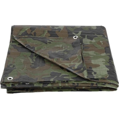 Tarpaulin plachta Khaki 03,0 x 05,0 m 80 g/m krycí oliva/kamufláž ST2170082 – Zboží Dáma