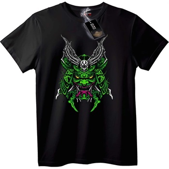 NOONEBRAND Тениска Зелен Самурайски Шлем - L, Black