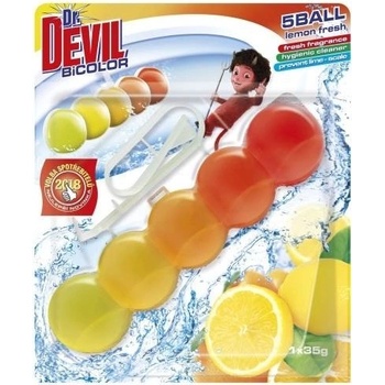 Dr. Devil BiColor 5Ball WC závěs Lemon Fresh 35 g
