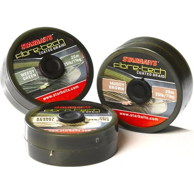 STARBAITS šňůra Fibre-Tech Coated Braid weedy green tráva 20m 35lb