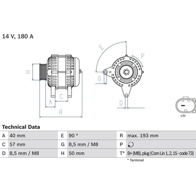 BOSCH 0 986 083 850 generátor (0986083850)